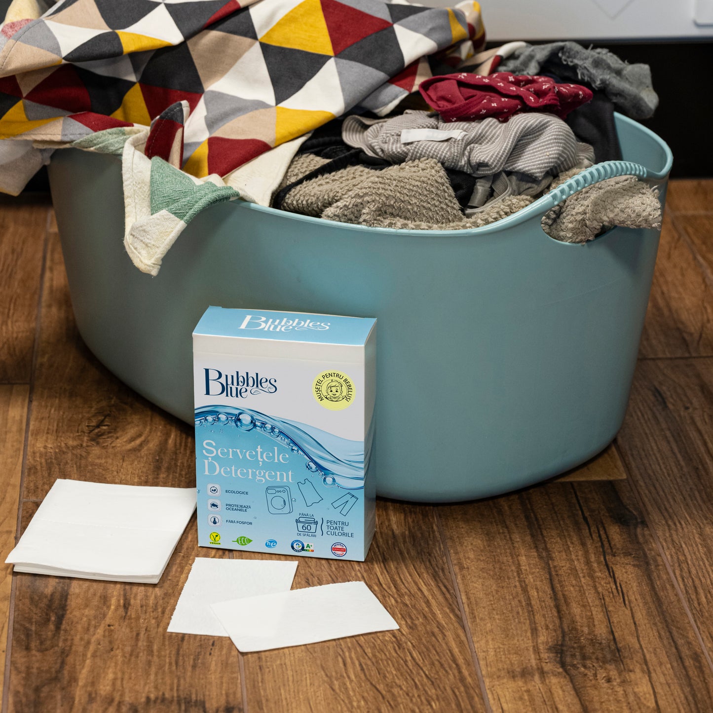 Șervețele ecologice cu detergent de rufe